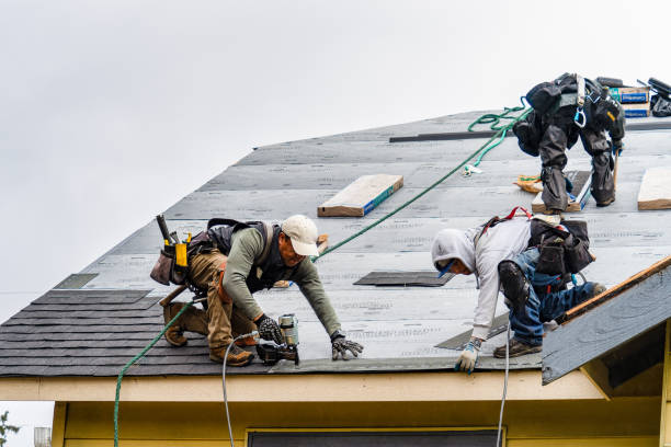 Professional Gutter Installation technician working in Lincoln, TX